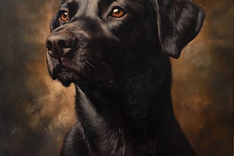 draw your lovely dogs or pets into cartoon portrait