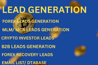 generate quality forex crypto leads, binance leads coinbase leads linkedin leads