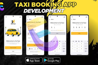 develop taxi booking app rideshare app ola lyft gojek taxi booking website