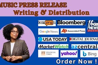 write music press release, distribute music press release PR distribution