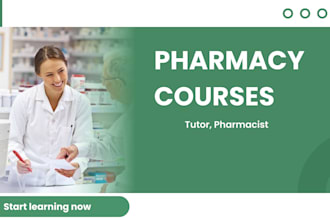 tutor pharmacy courses pharmacology, pharmaceutical sciences