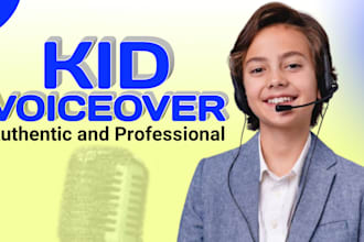 record a professional american young male voiceover kid narration