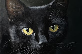 draw charcoal portrait of your pet