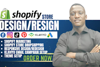 design, redesign shopify store, shopify website, shopify dropshipping store
