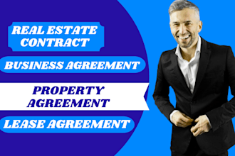 write property agreements, lease agreement, real estate contract