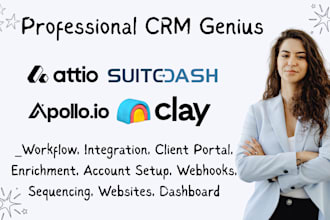 setup suitedash, boldtrail, clay com, apollo io, close crm, attio crm
