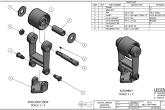 create professional 2d mechanical illustrations cad drawings technical diagram