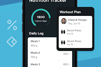 build fitness coaching or nutrition tracking app using bubble io, flutter flow