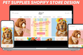 design pet shopify store pet website pet supplies store pet dropshipping store