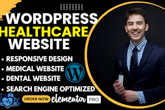 design wordpress healthcare medical dental appointment elementor pro website seo