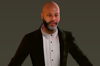 rig 3d character model, 3d metahuman game character, pbr texture,3d print model