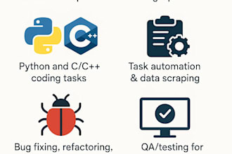 do computer vision ai ml c cpp python task automation any programming work