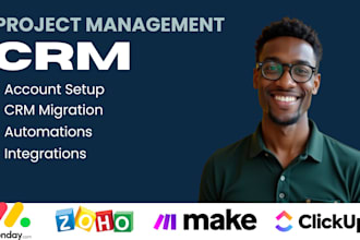 setup zoho projects, monday, clickup, airtable, trello, notion, asana, hubspot