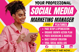 be your social media marketing manager instagram content creator tiktok manager