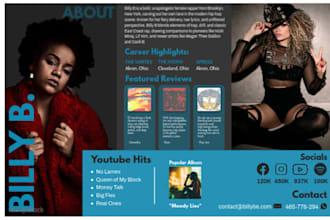 design a professional electronic press kit epk for musicians, with hyperlinks