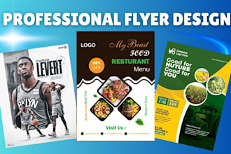 create stunning flyer, postcard, social media post marketing design on canva pro