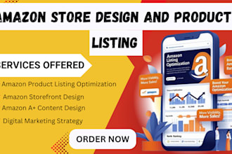 create high converting amazon product listing, and store front design