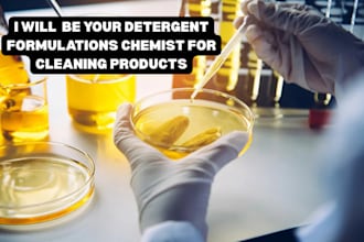 be your detergent formulations chemist for cleaning products