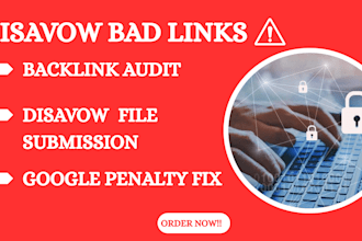 audit and disavow suppress bad links for google penalty removal