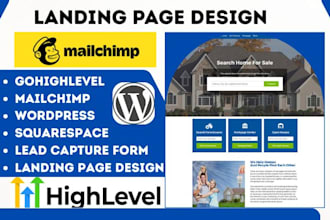 setup gohighlevel funnel mailchimp automation wordpress squarespace landing page