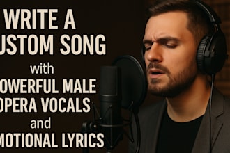 write a custom song with powerful male opera vocals and emotional lyrics