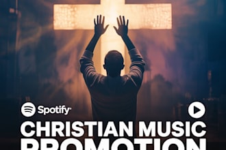 promote spotify music, christian music to increase monthly listeners