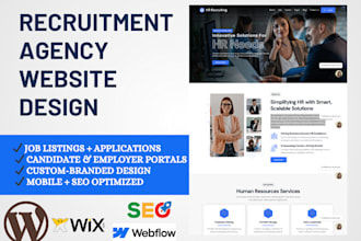 design recruitment agency website job portal website staffing services website