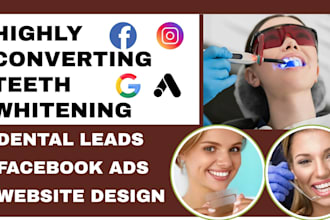 generate teeth whitening lead generation via facebook ads website design