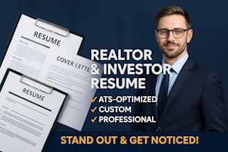 write a realtor or investor resume and cover letter