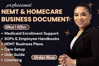 nemt business plan, sop, policies, insurance certification and permit docs