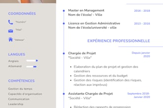 cv modernes et professionnels