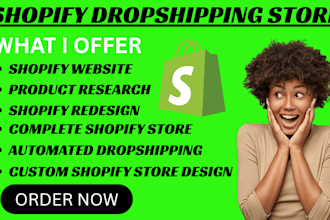 design automated ecommerce website redesign   shopify dropshipping store