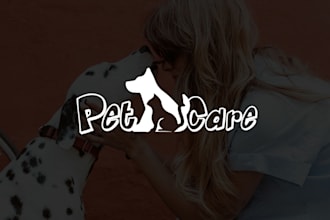design unique minimalist pet dog animal pet care and pet service logo