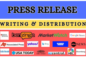 write press release and do press release distribution