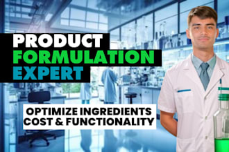 optimize ingredients, costing, and functional product formulation