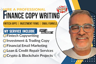 do finance copywriting, article submission, personal finance, technical writing