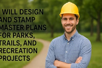design and stamp master plans for parks, trails, and recreation projects