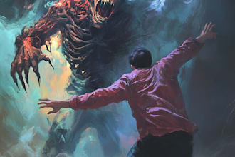 design an awesome fantasy horror character art