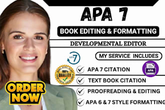 proofread edit and format your document in apa 6 7 citation style copy editing