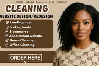 cleaning service website, office cleaning, booking koala, booking koala website
