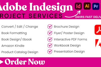 design catalog, magazine and any project with adobe indesign