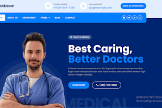 build biomedicine healthcare website biotech website bioinformatic landing page