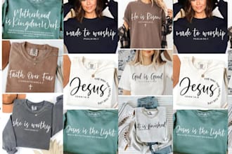do  custom typography christian t shirt design, minimalist, t shirt design,