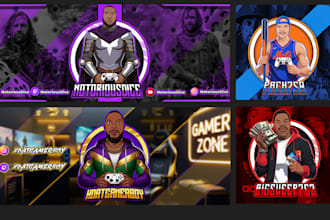 design pro cartonish gaming logo and banner for twitch