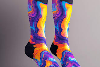 create digital pattern socks design