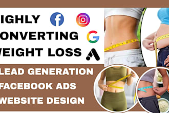 generate lose weight fitness leads via facebook ads website design