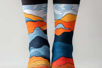 make a custom socks sublimation design for you