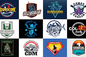 design a mascot emblem logo badge for your business