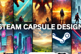 draw steam artwork steam capsule game banner game ui game art for game marketing