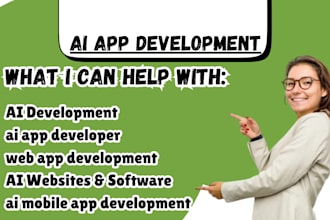develop chatgpt ai mobile app or ai website, ai saas app ai chatbot